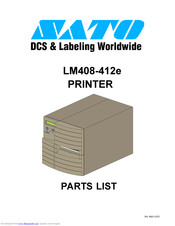 SATO LM408-LM412e Parts List