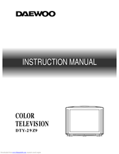 Daewoo DTY-29Z9 Instruction Manual