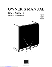 DALI SWA 15 Owner's Manual