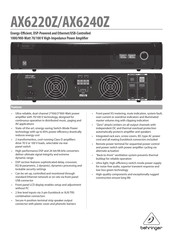 Behringer EUROCOM AX6220Z Specifications