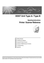 Ricoh 402011 - Network Scanning Unit Type A Scanner Server Operating Instructions Manual