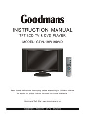 Goodmans GTVL19W19DVD Instruction Manual