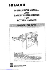 Hitachi DH 24VD Instruction Manual