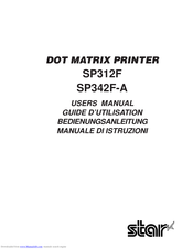 Star Micronics SP312F User Manual