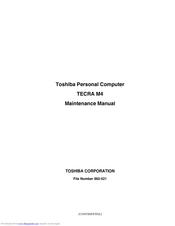 Toshiba Tecra M4 Maintenance Manual
