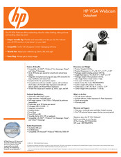 HP VGA Webcam Specifications