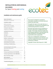 Ecotec EAS 1500 Installation & User Manual