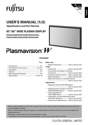 Fujitsu Plasmavision W P50XCA30A User Manual