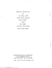 Teledyne 307WA Operating Instructions Manual