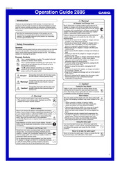 Casio 2886 Operation Manual