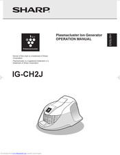 Sharp Plasmacluster IG-CH2J Operation Manual