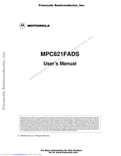 Motorola MPC821FADS User Manual