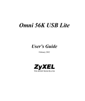 ZyXEL Communications OMNI 56K USB MODEM User Manual