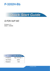 ZyXEL Communications P-3202H-Bb Quick Start Manual
