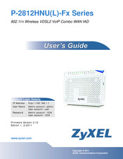 ZyXEL Communications P-2812HNUL-Fx Series User Manual