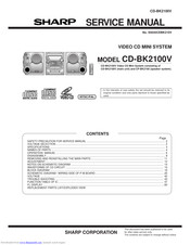 Sharp CD-BK2100V Service Manual
