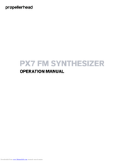 Propellerhead PX7 Operation Manual