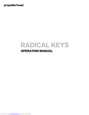 Propellerhead Radical Keys Operation Manual
