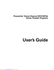 Epson PowerLite Home Cinema 5010 User Manual