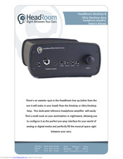 HeadRoom Desktop & Ultra Desktop Amp Owner's Manual