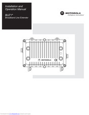 Motorola STARLINE BLE87S/G Installation And Operation Manual