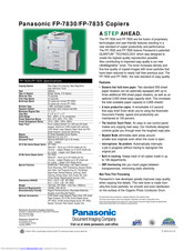 Panasonic FP-7835 Specifications