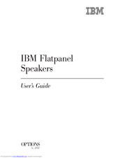 IBM Flatpanel Speakers User Manual