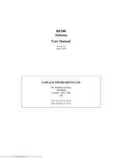 LAPLACE INSTRUMENTS RF200 User Manual