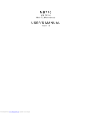 Rosch Computer MB770 User Manual