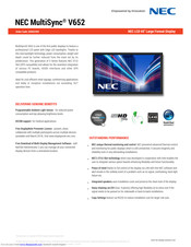 NEC MultiSync V463 Specification