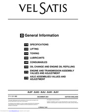 Renault velSatis General Information Manual