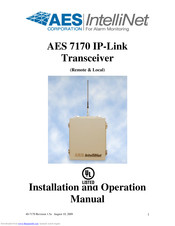 AES 7170 Installation And Operation Manual