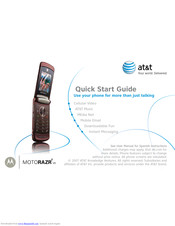 Motorola at&t MOTORAZR2 Quick Start Manual
