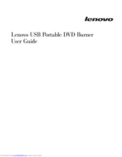 Lenovo USB Portable DVD Burner User Manual