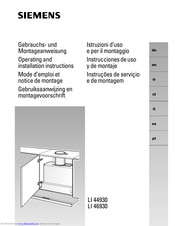 SIEMENS LI 44930 Operating And Installation Manual