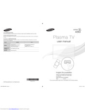 Samsung PN43E490 User Manual