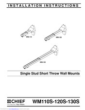 Chief WM110S Installation Instructions Manual