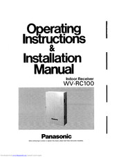 Panasonic WVRC100 - BROADCAST RECEIVER Operating Insructions & Installation Manual