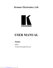 Kramer VP-11 User Manual