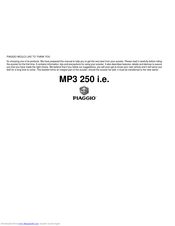 Piaggio Mp3 250 I E Manuals Manualslib