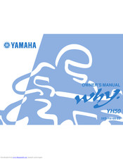 YAMAHA why YH50 Owner's Manual