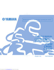 YAMAHA BWS CW50L Owner's Manual