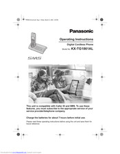 Panasonic KX-TG1861AL Operating Instructions Manual