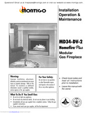 Montigo Homefire plus MD34DR-I-2 Installation & Operation Manual