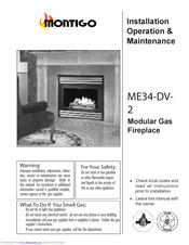 Montigo Homefire ME34DR-I-2 Installation & Operation Manual