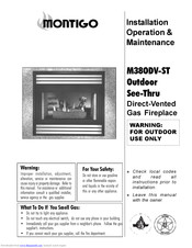 Montigo M38ODV-ST Installation & Operation Manual