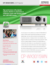 Hitachi CP-WX3015WN Quick Manual
