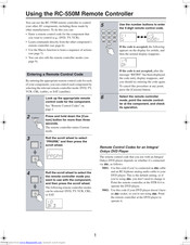 Integra RC-550M User Manual