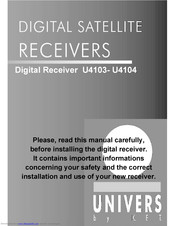 Univers by FTE U4103-U4104 User Manual