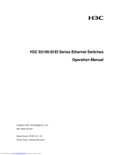 H3C H3C S5100-SI Operation Manual